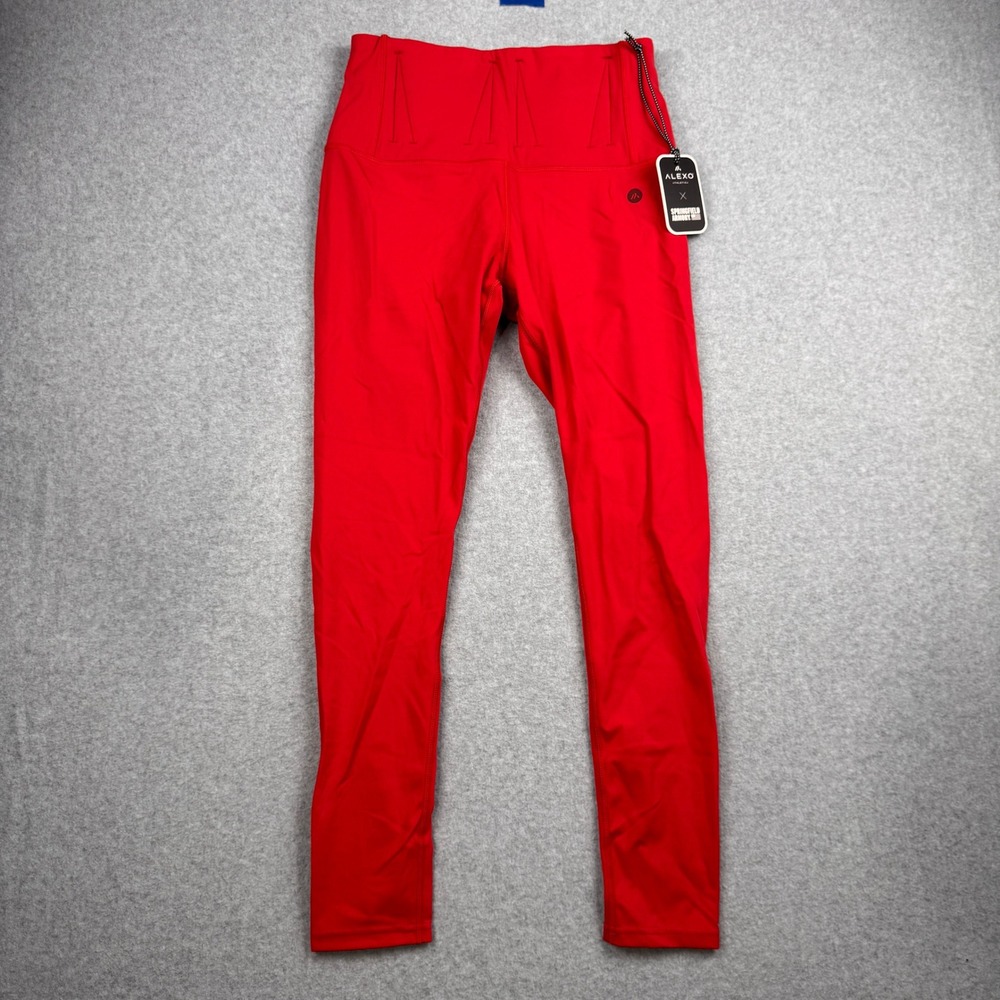 Alexo‎ Athletica Leggings Womens Medium Red Concealed Carry Springfield NEW